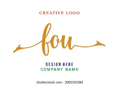 FOU lettering logo is simple, easy to understand and authoritative