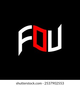 Design logotipo FOU, logotipo simples e moderno FOU. FOU design de alfabeto luxuoso  