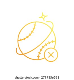 Foul ball vector icon stock illustration