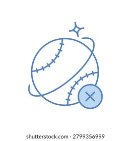 Foul ball vector icon stock illustration