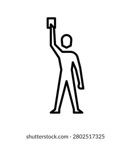 Foul icon with line style