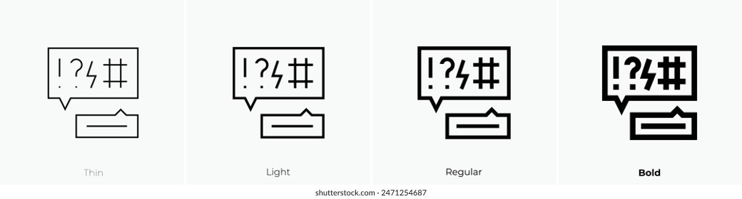 foul icon. Thin, Light Regular And Bold style design isolated on white background