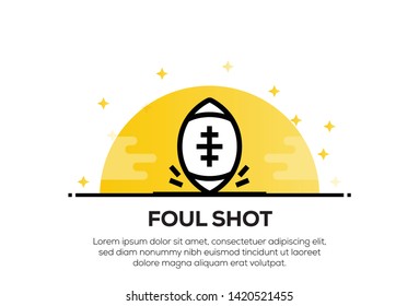 FOUL SHOT ICON AND ILLUSTRATION CONCEPT