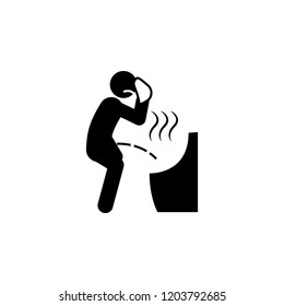 foul smell, pee icon. Element of human pain icon for mobile concept and web apps. Detailed foul smell, pee icon can be used for web and mobile