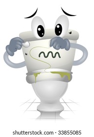 Foul Toilet Odor - Vector