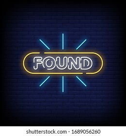 Found Neon Signs Style Text Vector