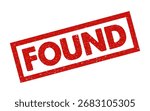FOUND Rubber Stamp Red Vector Vintage Grunge Seal for Labels Documents Official Design