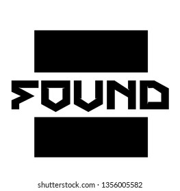 FOUND stamp on white