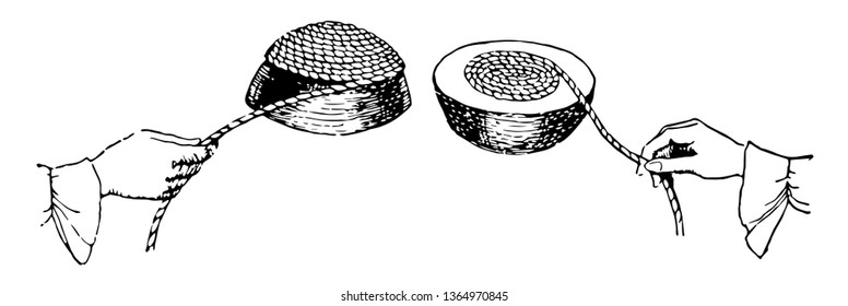 It is found that the wrapping surface of the cable again covers the flat surface for a longer time. Therefore, the area of the entire curved surface of a hemisphere is equal to the surface of 4 cycles