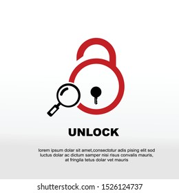 found the Unlock data icon. The unlock icon data icon for the web design is isolated on a white background


