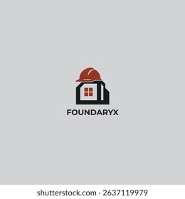 Foundaryx logo design template construction Industry 