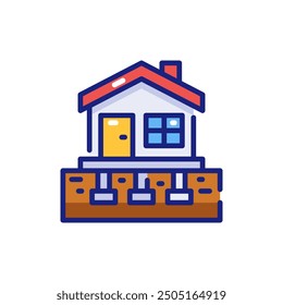 Foundation for Architecture Project Vector Icon