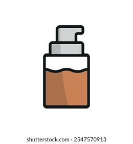 Foundation bottle make up beauty icon vector basic design simple and modern concept graphic