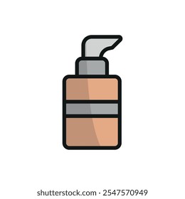 Foundation bottle make up beauty icon vector basic design simple and modern concept graphic