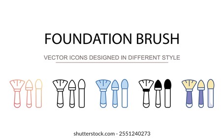 Foundation Brush icon design with white background stock illustration