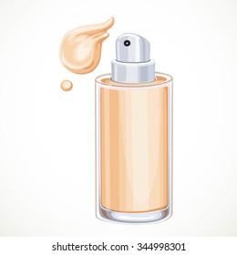 Foundation cream isolated on a white background