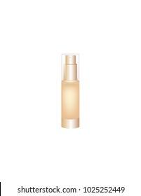 Foundation cream on white background