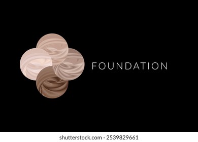 Fondo elegante de la ilustración del maquillaje de la fundación