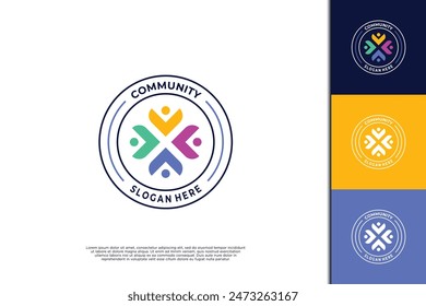 foundation emblem logo design. Global solidarity logo