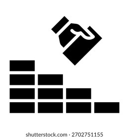 Ilustración vectorial de estilo de glifo de icono de base
