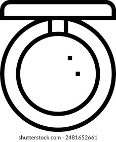 foundation icon. Thin linear style design isolated on white background