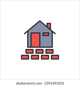 icono de base. vector.Curso editable.Signo de estilo lineal para uso de diseño web,logotipo.Ilustración de símbolo.