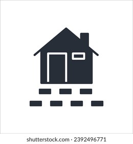 foundation icon. vector.Editable stroke.linear style sign for use web design,logo.Symbol illustration.