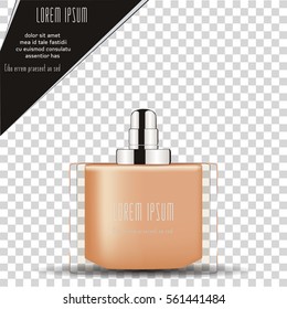 Foundation Liquid Cream Bottle. Vector Illustration. Cosmetic Bottle. 
