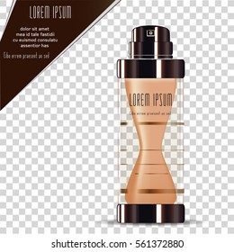 Foundation Liquid Cream Can. Cosmetic Product bottle. Vector Illustration.