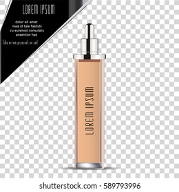 Foundation.  Liquid makeup foundation in bottle and face powder. Skin care product.