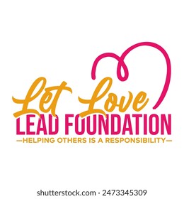 foundation logo, love, care helping hand , non-profit organization, leader