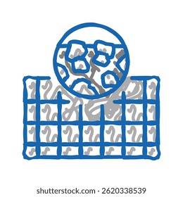 foundation stone gravel component doodle icon sketch vector. foundation stone gravel component sign. isolated symbol illustration