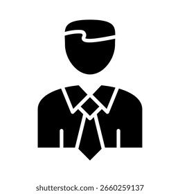 Ilustración vectorial de icono de glifo fundador