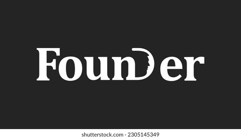 Founder hand drawn lettering. Modern brush calligraphy design for card, poster, social media post, photo overlay. Vector illustration