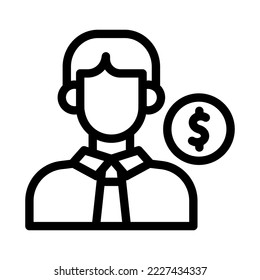 founder line icon illustration vector graphic