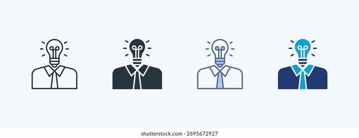 Colección de icono de estilo múltiple de fundador