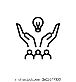 founder outline icon. entrepreneur line art illustration.