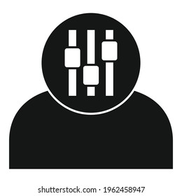 Icono de rasgos personales de fundador. Ilustración simple del icono vectorial de los rasgos personales del Fundador para el diseño web aislado en fondo blanco
