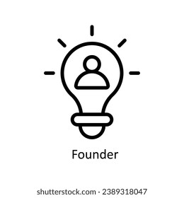 Founder vector   outline Design illustration. Symbol on White background EPS 10 File