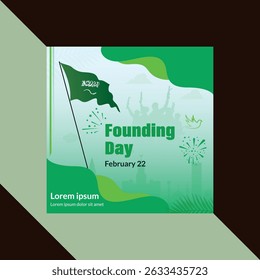 Founding Day Celebration in Saudi Arabia Social Media Post