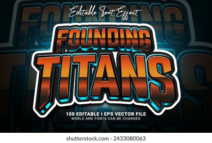 founding titans gaming text effect