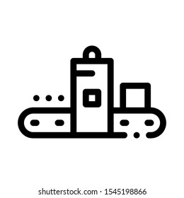 Foundry Metallurgical Icon Vector Thin Line. Contour Illustration