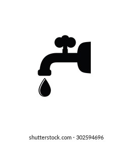 fountain black vector silhouette with drop water