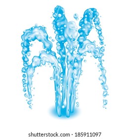 fountain of clean spring-water, vector illustration