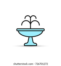 Fountain color icon. Vector isolated flat illustration.