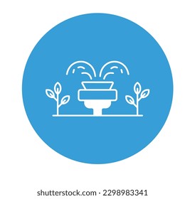Fountain Color Vector Icon which can easily modify

