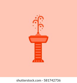 Fountain with drinking water. Vector icon. park fountain