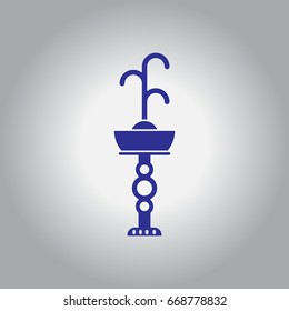 Fountain with drinking water. Vector icon. park fountain