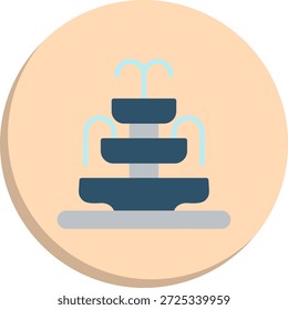 Icono de estilo de círculo plano de fuente