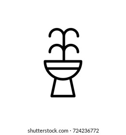 Fountain flat icon. Single high quality outline symbol of summer for web design or mobile app. Thin line signs of water for design logo, visit card, etc. Outline logo of holiday